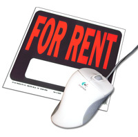 Picture for rent sign with mouse over layed