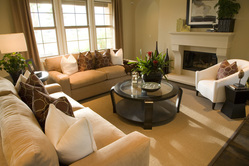 Living room staged